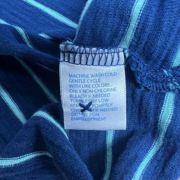 Southern Tide Sweatshirt Mens Large Blue Striped Pullover Drawstring Fishing - Picture 11 of 11